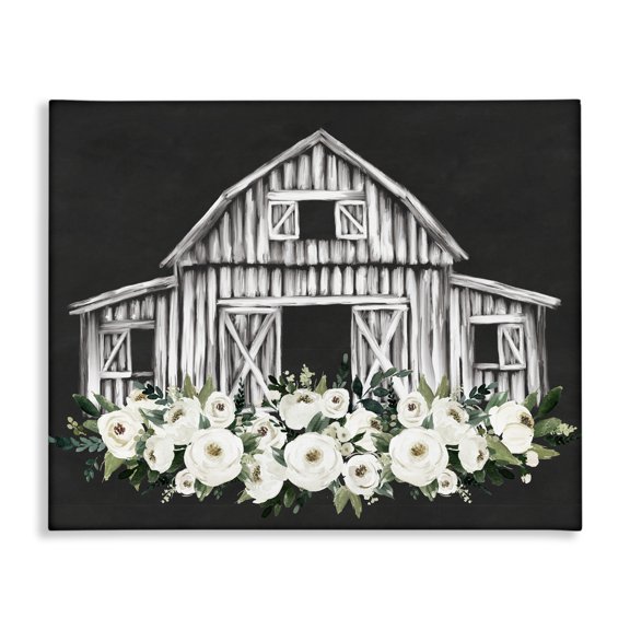 Stupell Industries French Country Centered Floral Farmhouse Canvas Art, 20 x 16, by Lettered and Lined
