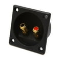 thumbnail image 1 of Unique Bargains 2 Way Black Car Binding Post Speaker Box Terminal Cup Plate Connector Board, 1 of 3