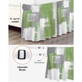 thumbnail image 3 of Sage Green Bed Skirt Queen Size 16" Drop Gray Graffiti Color Block Abstract Geometric Art Ruffled Wrap Around Bed Skirts Adjustable Elastic Bedskirt Dust Ruffle for Queen Size Bed, 3 of 7