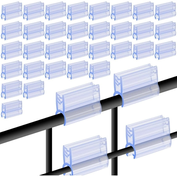 36Pack Reusable Plastic Wire Shelf Label Holders, Gridwall Sign Clip Store Sale Price Tags Display Grips for Wire Rack Shopping Mall Shop Supermarket 0.98x0.78x0.43inch