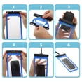 thumbnail image 5 of Unique Bargains 2 Pcs Mobile Waterproof Bag Blue Universal Waterproof Case Compatible for Phone 5.51"x10.43", 5 of 6