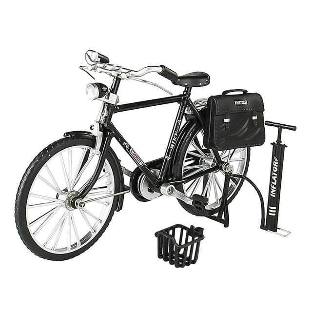 Bunblic Modèle de Vélo à l'Échelle 1/10 Modèle en Alliage s Modèle Créatif et Panier Doigt Modèle Rétro Décoration pour Club Noir