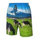 thumbnail image 4 of Balery Grazing Cows Mountain View Traje de Baño Estilo Hawaiano para Hombre, Shorts de Secado Rápido con Bolsillos-Medium, 4 of 6