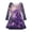 0##Dark Purple155, variant on Kiijoy Girls Long Sleeve Skater Dress Casual Dragon Print Round Neck Dress