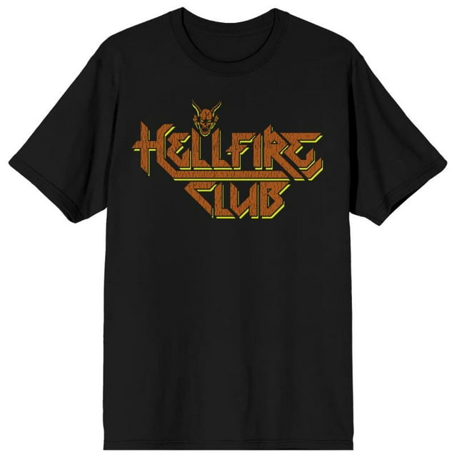 T-Shirt Noir pour Adulte Stranger Things Hellfire Club