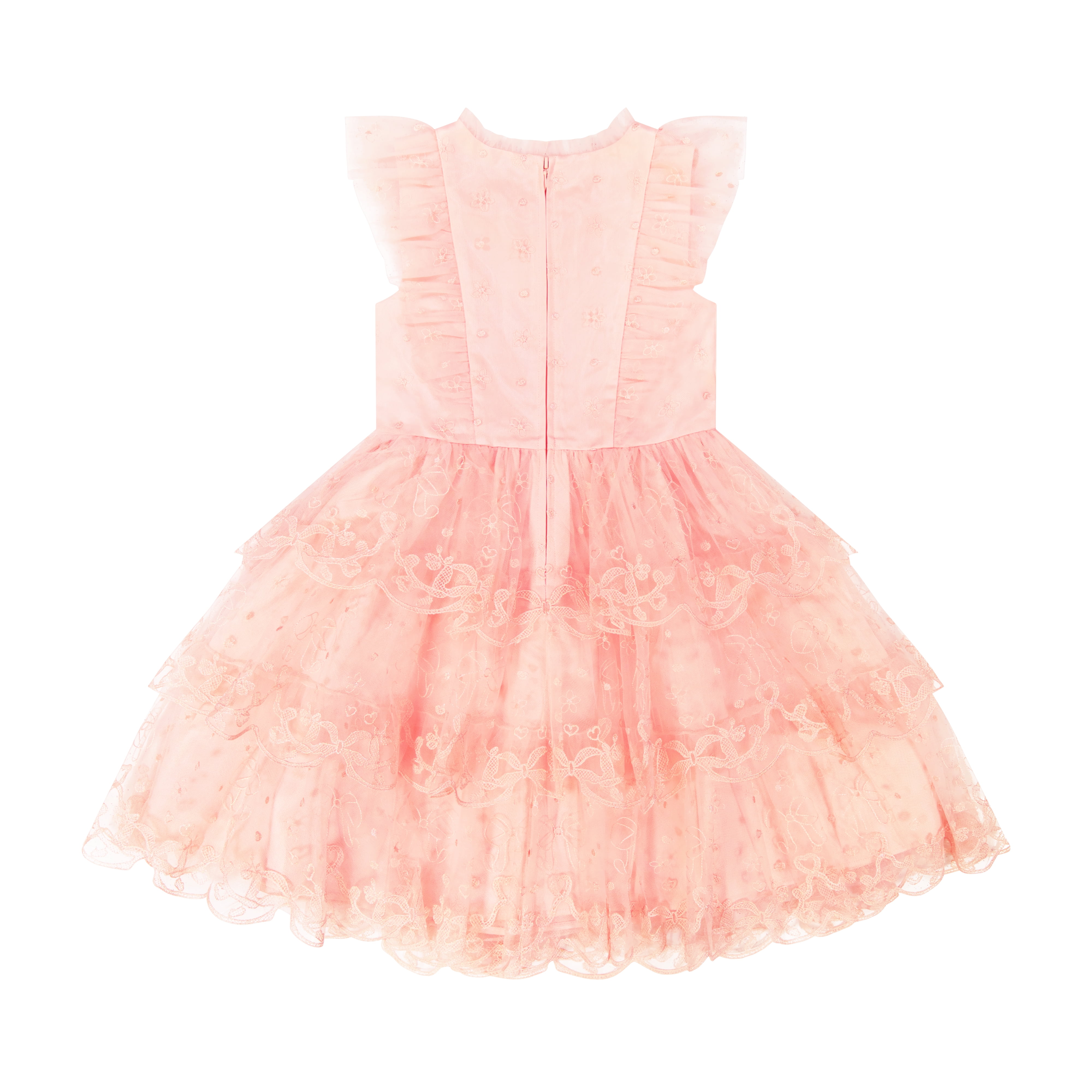 Kensie Girl Sleeveless Embroidered Tiered Scallop Dress, Sizes 4-16