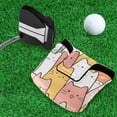 thumbnail image 5 of Haosy Cute Pastel Cats Golf Mallet Putter Cover Strong Magnetic Leather Golf Club Headcover Closure, 5 of 7