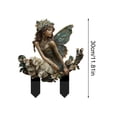 thumbnail image 3 of Zzbeans Bohemian Acrylic Garden Stakes, Outdoor Decorative Fairies and Hummingbirds Yard Stakes, Colorful Durable Acrylic Lawn Decor for Flower Beds Patio Walkways, 3 of 7