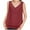 Red, variant on Womens Trendy Leisure Fashion Solid Color Sleeveless Vest v Neck Double Layer Vest Chiffon Bottom Top 2025 Summer Dressy Casual Blouses Gray XL