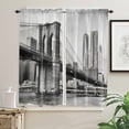 thumbnail image 3 of New York City Bridge Building Curtain For Living Room Kids Bedroom Kitchen Window Curtains Home Interior Drapes, 3 of 5