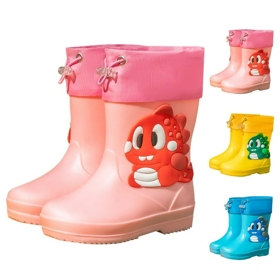 Otqutp Children's Drawstring Rain Boots Boys Baby Drawstring Rain Boots Girls Students Children's Sea Hunting Toddler Outdoor Water Shoes