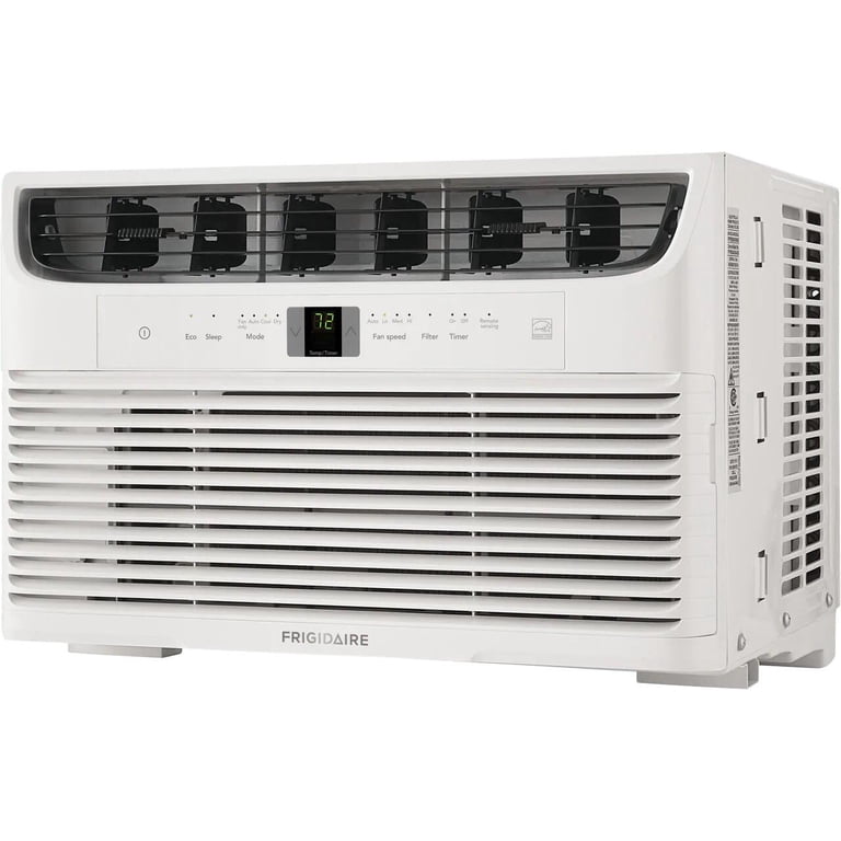 Frigidaire FFRE083WA1 19 Window-Mounted Air Conditioner with 8000 BTU  Cooling Capacity; Energy Star Certified Grade; Programmable 24-Hour On/Off  Timer and Easy-to-Clean Washable Filter in White - Walmart.com