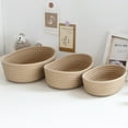thumbnail image 3 of Small Woven Baskets, Empty Tiny Storage Baskets, Mini Cotton Rope Baskets, Oval Decorative Hampers, Storage Bins for Toys, Empty Gift Basket for Baby Nursery, 3 of 8