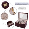Watch Box 20 Mens Case Top Brown Display Organizer Lockable UJWB006