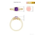 thumbnail image 4 of ANGARA Natural 0.6 Ct. Amethyst Solitaire Ring in 14K Yellow Gold for Women (Ring Size: 3.5), 4 of 9
