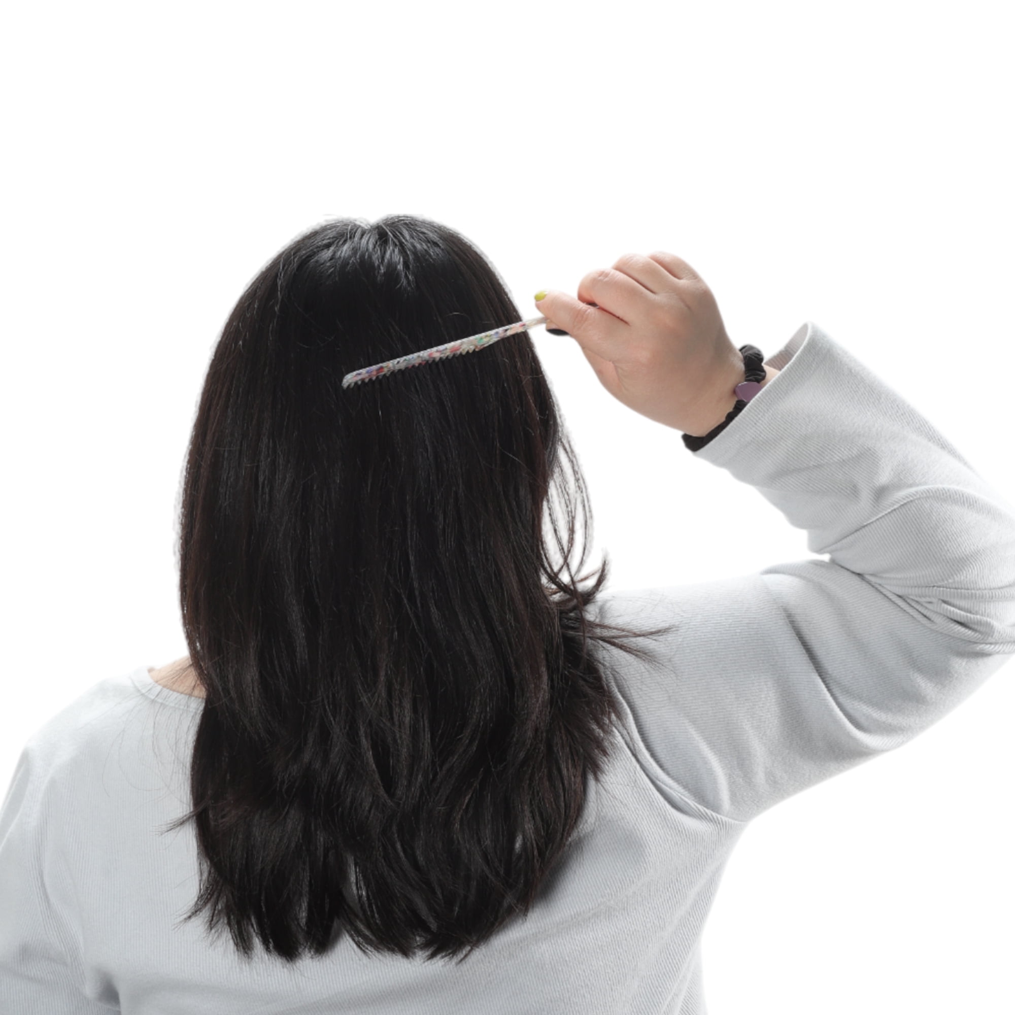 Unique Bargains 1 Pc Simple Vintage Rat Tail Comb for All Hair Types Colorful