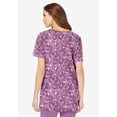 thumbnail image 2 of Roaman's Women's Plus Size Soft Knit Print Tunic With Notch Neckline, 2 of 6