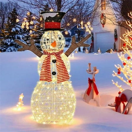 3.5 ft. Christmas Snowman Decoration with Lights