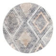 thumbnail image 3 of Unique Loom Caspian Collection Area Rug - Aktau (5' 3" Round Gray Cream/Silver), 3 of 11