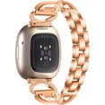 thumbnail image 2 of REQO Compatible with Fitbit Sense/Versa 3 Bands for Women Dressy Metal Wristband Strap Accessory Replacement Bands Bracelet Wristbands for Fitbit Sense/Versa 4/Versa 3 Smartwatch, 2 of 7