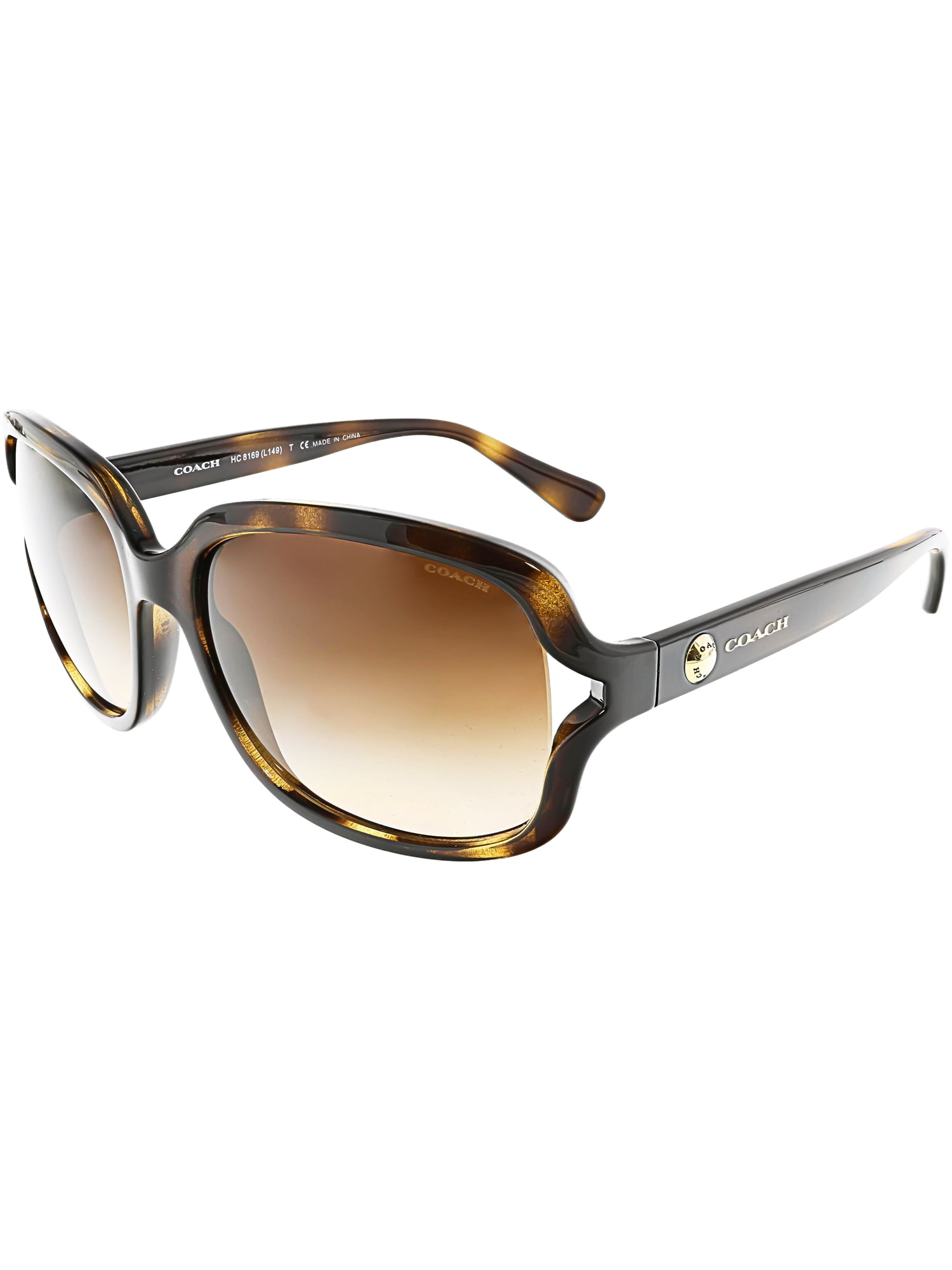 Coach Coach Women's Gradient HC816951201357 Brown Square Sunglasses