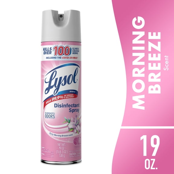 Lysol Disinfectant Spray, Sanitizing and Antibacterial Spray, Deodorizer, Early Morning Breeze, 19 oz