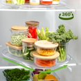 thumbnail image 3 of Organizador de plataforma giratoria para refrigerador, almacenamiento rectangular transparente de 15,67 pulgadas, para gabinete, mesa, despensa, cocina, encimera, 3 of 8