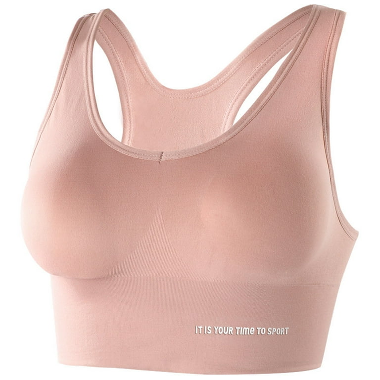 EHTMSAK Bralettes for Women Plus Size Yoga Maternity Bra Ddd Push Up Sports  Bras for Women High Support Support Seamless Camisoles for Large Breasts  Pink L 