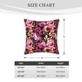 thumbnail image 4 of Fotbe Rose Flowers Pattern Velvet Decorative Throw Pillow Covers with Elegant Piping, Soft Plush Cushion Cover for Sofa, Bed, Car, Office-20"x20", 4 of 8