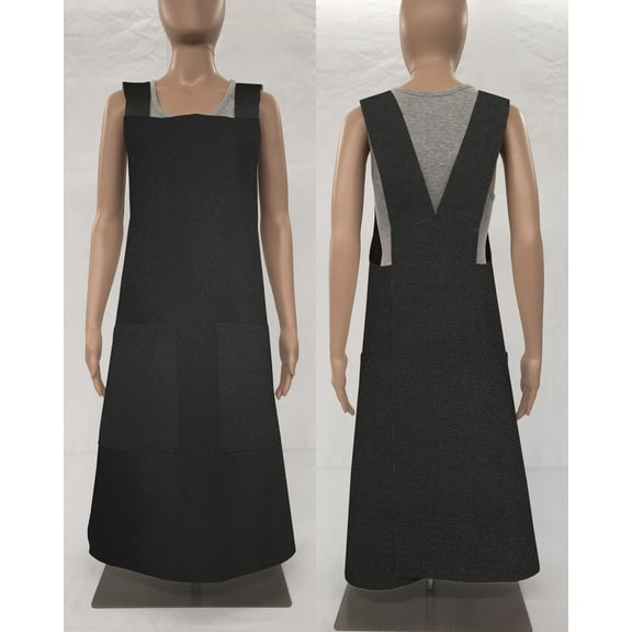 Waterproof Canvas Cross Back Apron by Penny's Needful Things (Black)