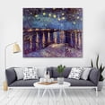 thumbnail image 2 of Cuadro Canvas Van Gogh Noche Estrellada Sobre El Rodano, 2 of 4