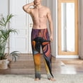 thumbnail image 2 of Fotbe Abstract Pattern Penguin Pantalones de Pijama para Hombre, Pantalones de Dormir, Pantalones de Casa con Cintura Ajustable y Bolsillos-Small, 2 of 6
