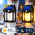 thumbnail image 6 of PEUHOP 4 Pack Black Solar Wall Lights Outdoor, Waterproof Motion Sensor Outdoor Lights, Warm White Porch Lights with 3 Modes for Front Door and Patio, 6 of 14
