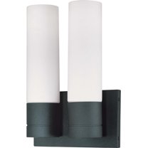 Nuvo Link - 2 Light (Twin) Tube Wall Sconce w/ White Glass