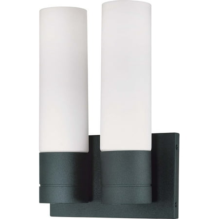 

Nuvo Link - 2 Light (Twin) Tube Wall Sconce w/ White Glass