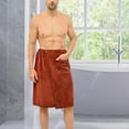 thumbnail image 6 of Microfiber Men' Towel, Wrap Around Towel, Fast Drying Wearable Comfortable Bath Wrap, SPA Sauna Wrap Towel, for Bathroom, Pools coffee, 6 of 8