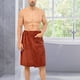 thumbnail image 5 of Toalla de baño de microfibra para hombre, toalla envolvente para sauna de spa, portátil, 70 x 140 cm café, 5 of 7