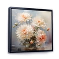 thumbnail image 2 of Designart "Peach Chrysanthemums love expression II" Floral Floater Framed Wall Art Living Room, 2 of 7