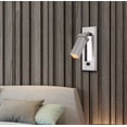 thumbnail image 4 of Cal Lighting Led 1-Light Adjustable Wall Reading Lamp in Brushed Steel Silver, 4 of 4