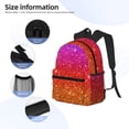 thumbnail image 4 of Goofa Rainbow Glitter Print Casual Backpack for Women Men,Waterproof High School Bookbag,Lightweight Travel Daypack,Classic College Backpack,Laptob Backpack, 4 of 6