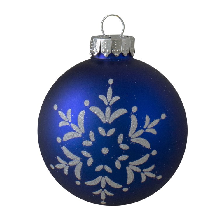 Christmas glass, Silver and blue glass, Snowflakes, Believe