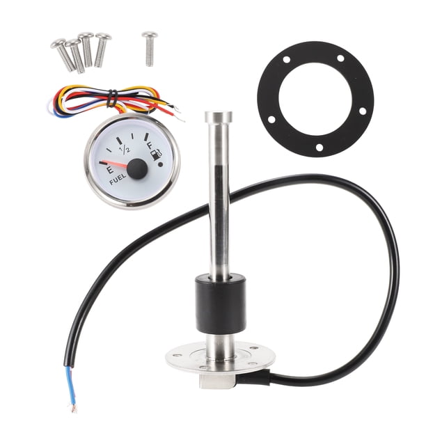 Kit de Unidad de Envío de Combustible y Medidor Unique Bargains Longitud 150mm Unidad de Envío de Combustible para Barcos Unidad de Envío de Combustible Marino Tono Plateado 1 Juego 0-190 Ohm