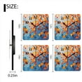 thumbnail image 3 of Square Wall Clock,Autumn Leaves On Tree Branches With Orange And Blue Color,Silent Non-Ticking Wall Clock Decor for Home Office Kitchen Living Room Bedroom(16inch), 3 of 4