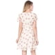 thumbnail image 5 of Vestido de Gasa con cuello En V y Manga con Volantes Florales Allegra K Blanco L, 5 of 6