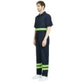 thumbnail image 3 of Toptie Short-Sleeve Coverall Safety Enhanced Visibility Striped One Piece Jumpsuit Regular Length, 3 of 6