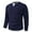 Navy, variant on Men's Fake Two Piece Sweater Round Neck Elastic Knit Base Layer Long Sleeve