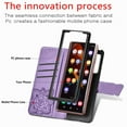 thumbnail image 4 of Dteck Galaxy Z Fold3 5G 7.6-inch Case,Magnetic Butterfly Pattern Leather Card Holder Wallet Case Kickstand Anti-Scratch Shookproof Protection Strap Cover for Samsung Galaxy Z Fold3 5G,Lightpurple, 4 of 9