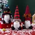 thumbnail image 3 of Advancent Muñeco de Navidad sin rostro sofá decorativo vacaciones Festival Navidad decoración temática Año Nuevo ornamento tela no Kits de decoración para fiestas Anciano, 3 of 6