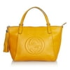 Pre-Owned Gucci Soho Cellarius Satchel Calf Leather Yellow