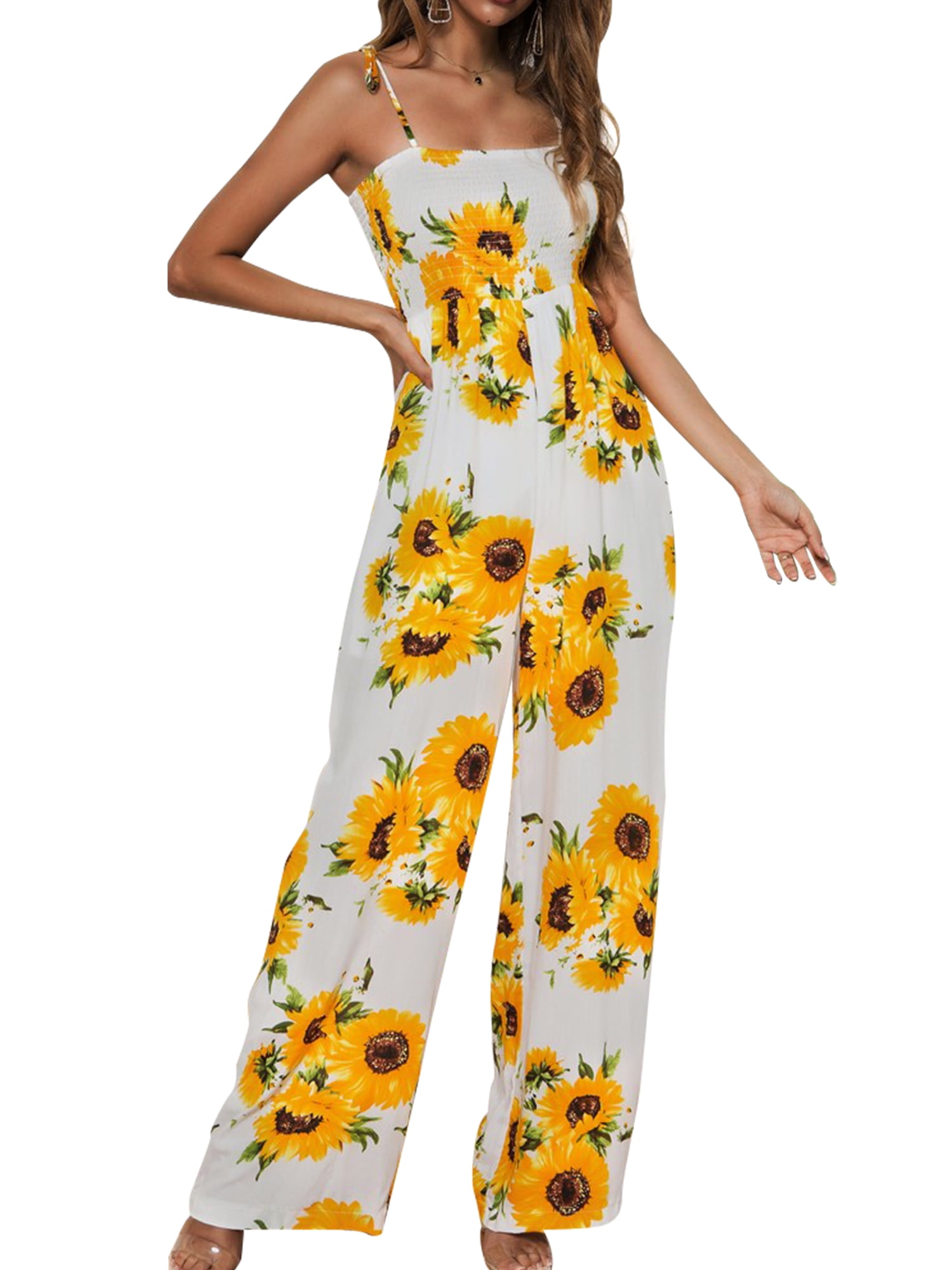 womens sunflower romper